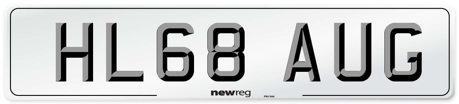 HL68 AUG Number Plate from New Reg